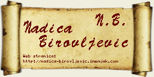 Nadica Birovljević vizit kartica